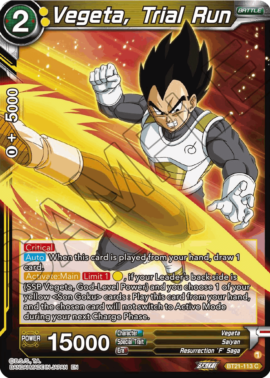 BT21-113 - Vegeta, Trial Run