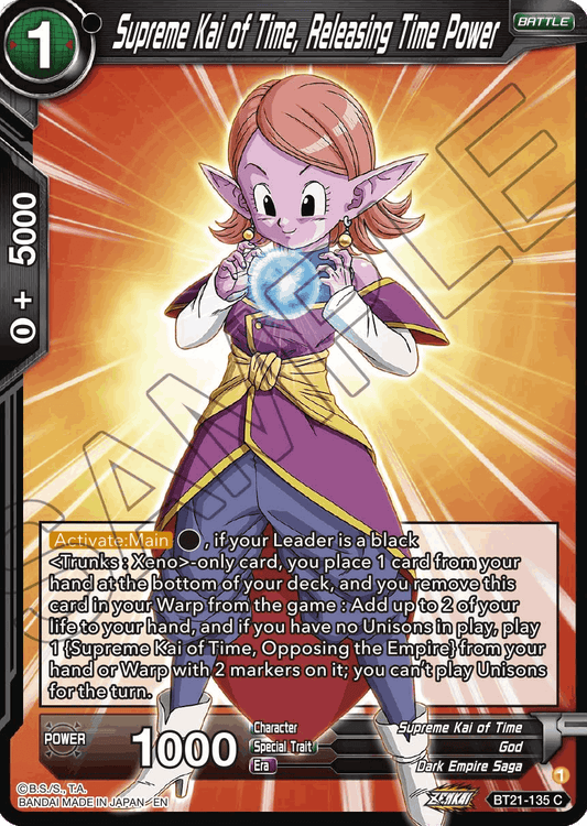 BT21-135 - Supreme Kai of Time, Releasing Time Power