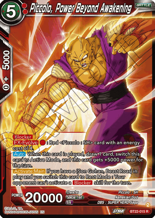 BT22-015 - Piccolo, Power Beyond Awakening