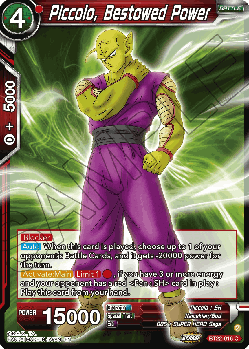 BT22-016 - Piccolo, Bestowed Power