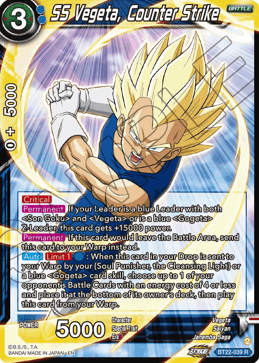 BT22-039 - SS Vegeta, Counter Strike