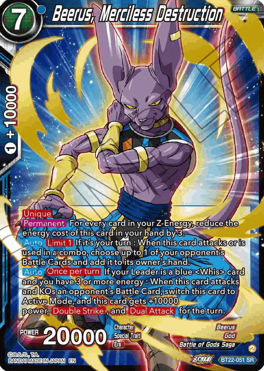 BT22-051 - Beerus, Merciless Destruction SR