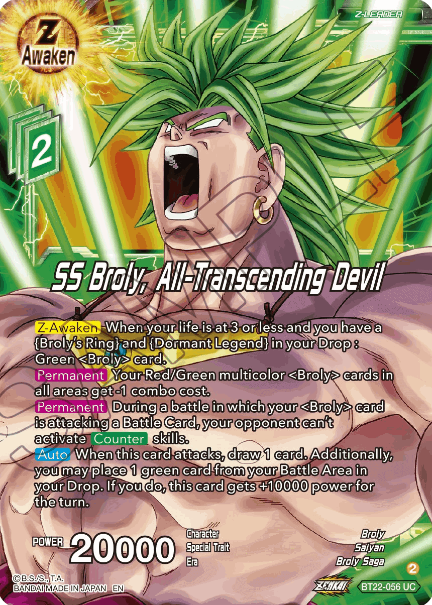 BT22-056 - SS Broly, All-Transcending Devil