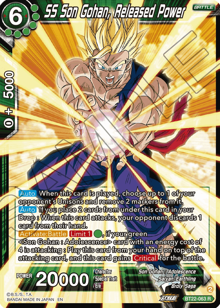 BT22-063 - SS Son Gohan, Released Power