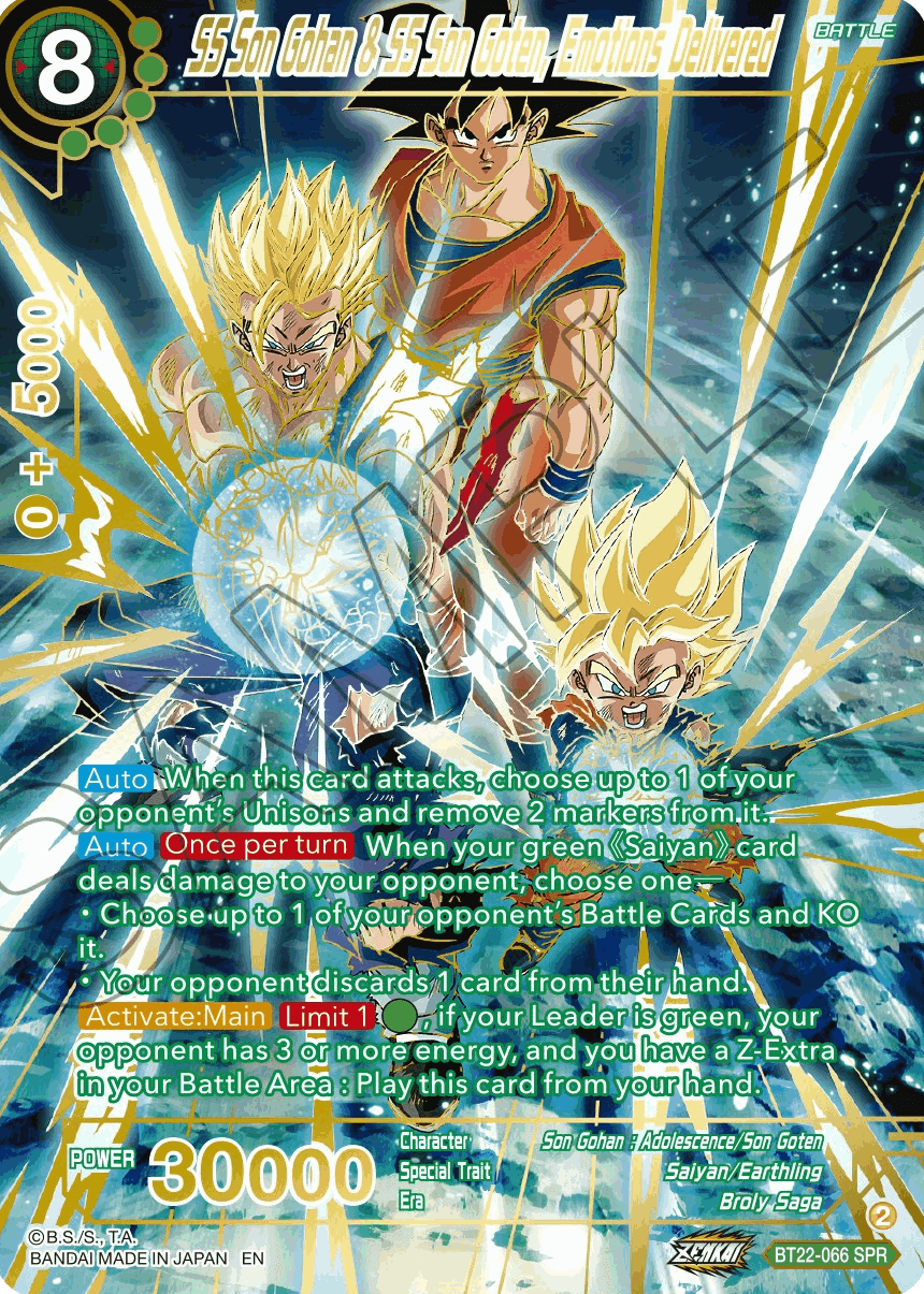 BT22-066 - SS Son Gohan & SS Son Goten, Emotions Delivered SPR