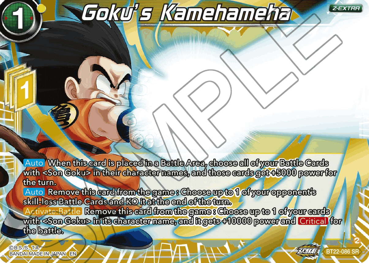 BT22-086 - Goku's Kamehameha SR