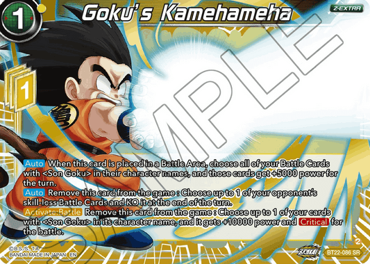 BT22-086 - Goku's Kamehameha SR