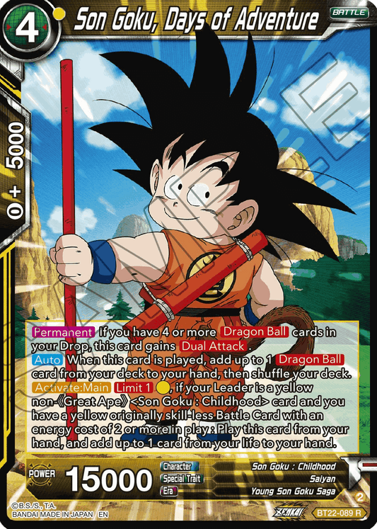 BT22-089 - Son Goku, Days of Adventure