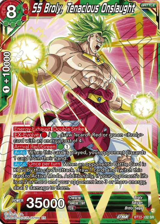 BT22-132 - SS Broly, Tenacious Onslaught SR