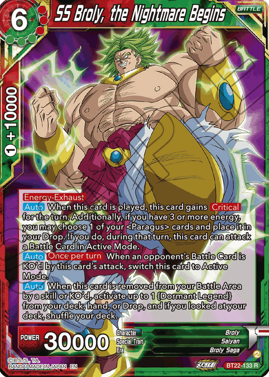 BT22-133 - SS Broly, the Nightmare Begins