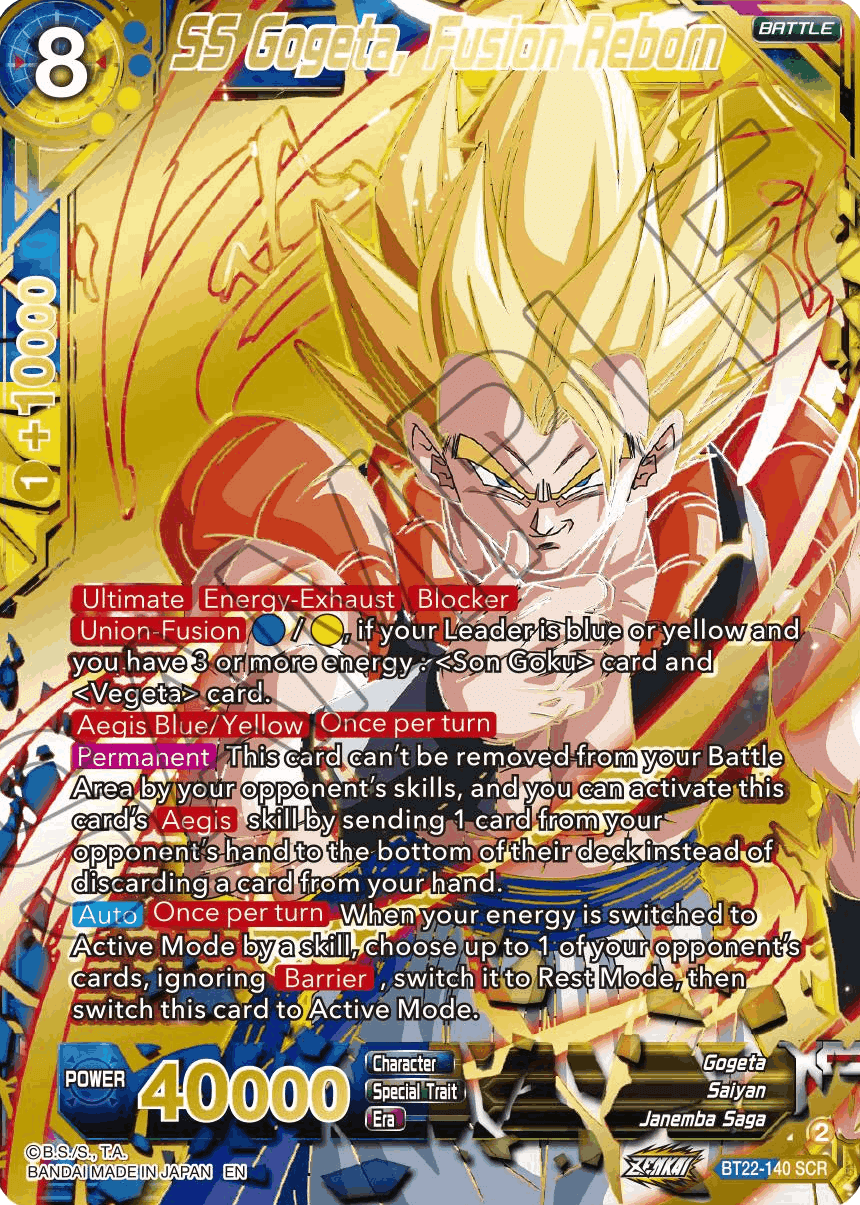 BT22-140 - SS Gogeta, Fusion Reborn SCR