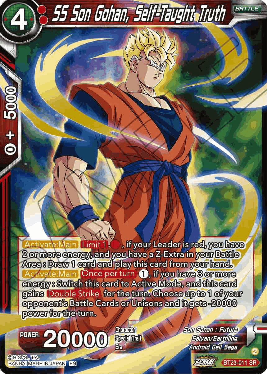 BT23-011 - SS Son Gohan, Self-Taught Truth SR