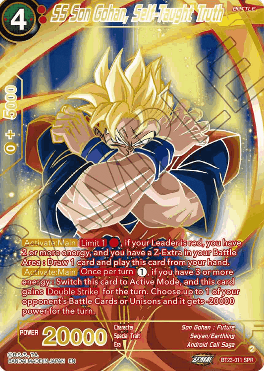 BT23-011 - SS Son Gohan, Self-Taught Truth SPR