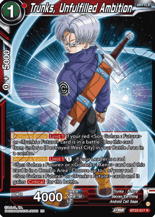 BT23-017 - Trunks, Unfulfilled Ambition