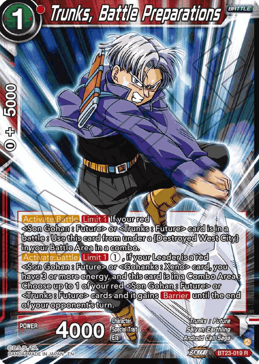 BT23-019 - Trunks, Battle Preparations