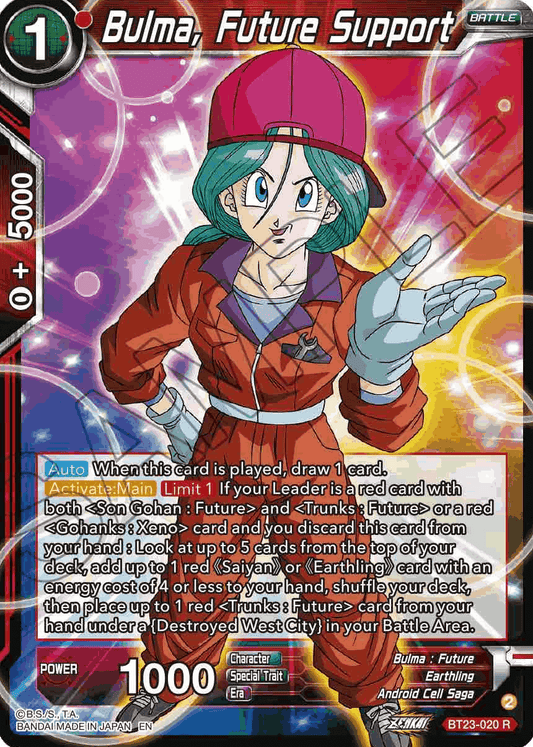 BT23-020 - Bulma, Future Support