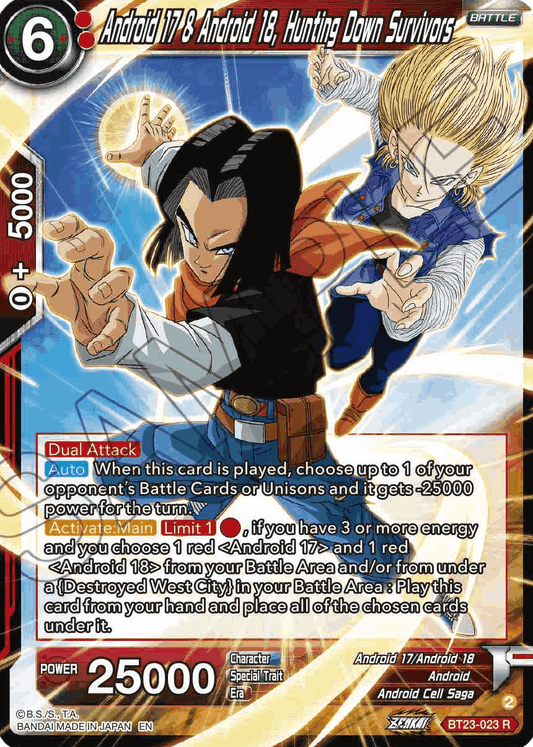 BT23-023 - Android 17 & Android 18, Hunting Down Survivors