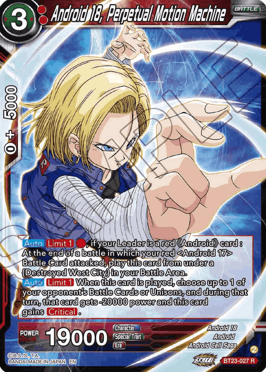 BT23-027 - Android 18, Perpetual Motion Machine