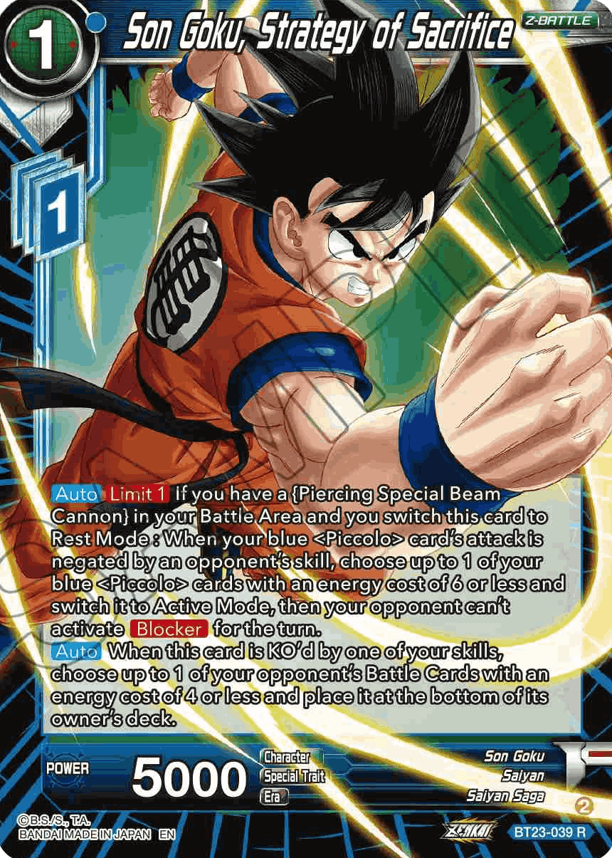 BT23-039 - Son Goku, Strategy of Sacrifice