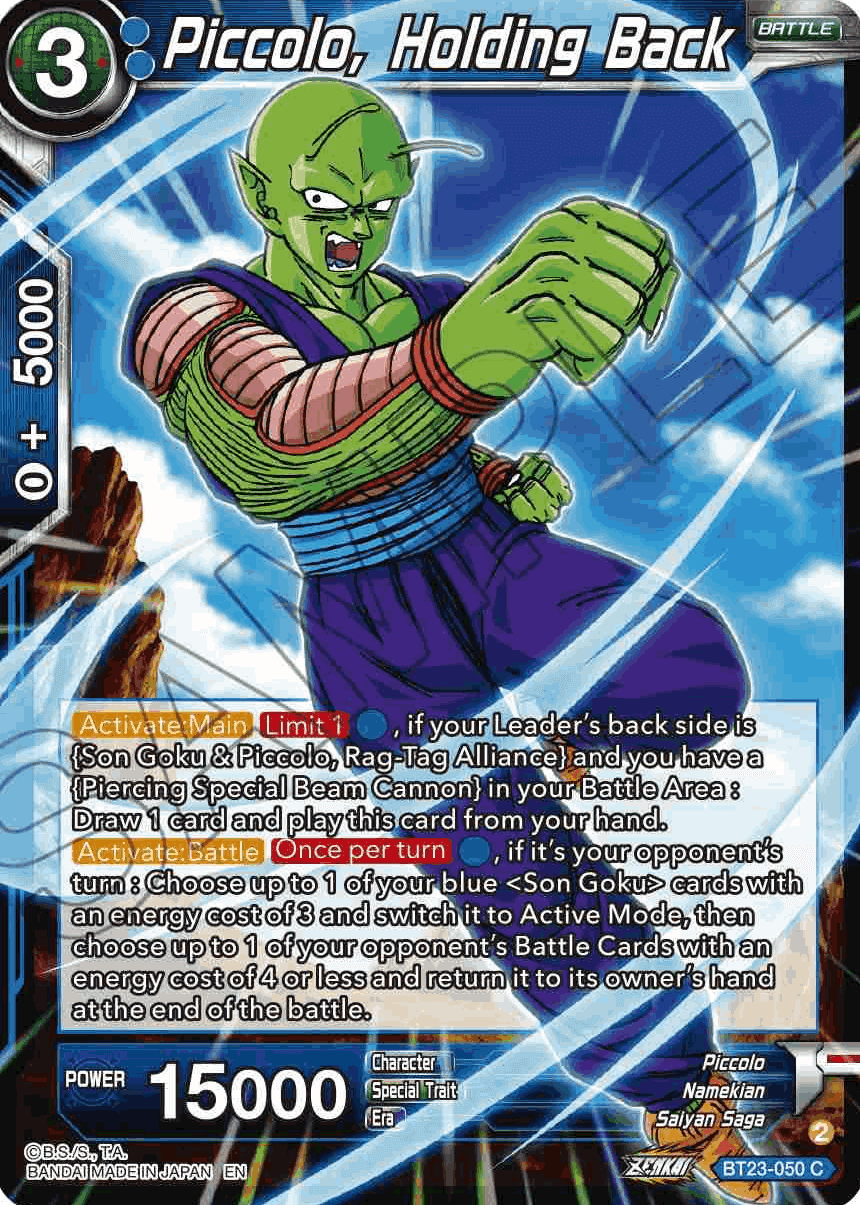 BT23-050 - Piccolo, Holding Back