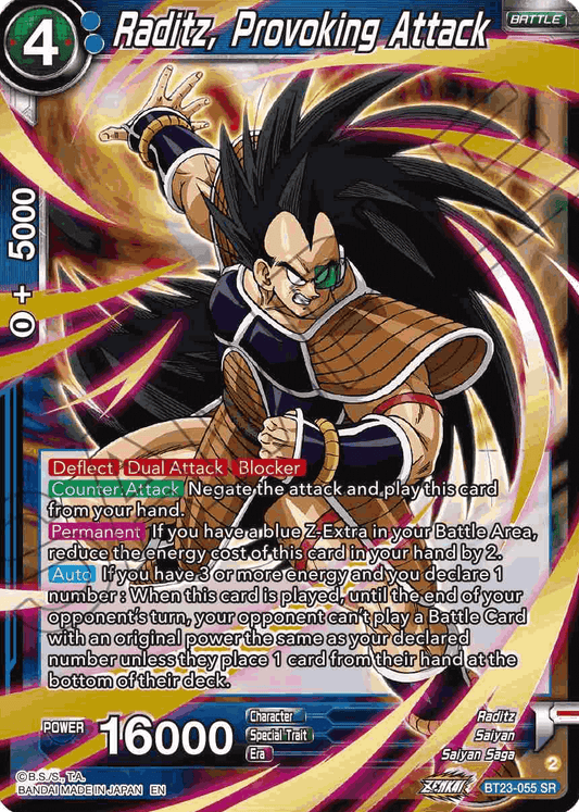 BT23-055 - Raditz, Provoking Attack SR