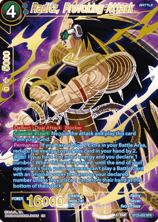 BT23-055 - Raditz, Provoking Attack SPR