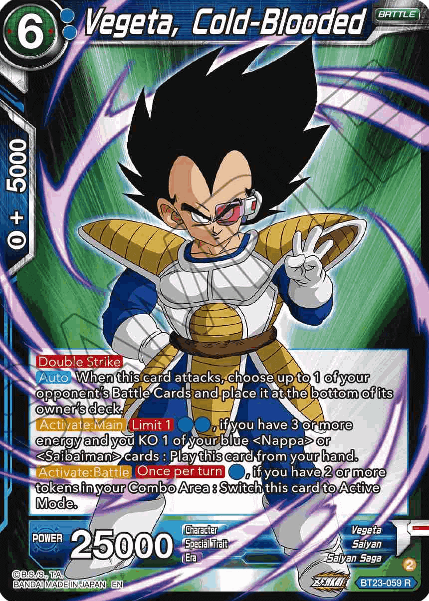 BT23-059 - Vegeta, Cold-Blooded