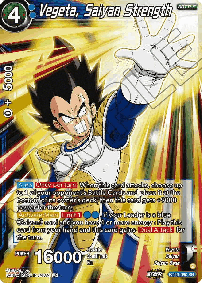 BT23-060 - Vegeta, Saiyan Strength SR