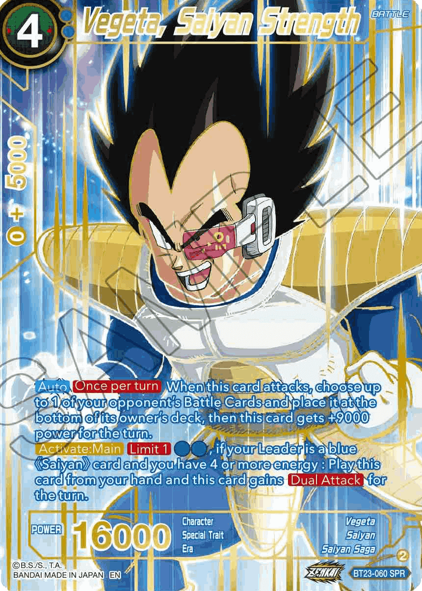 BT23-060 - Vegeta, Saiyan Strength SPR