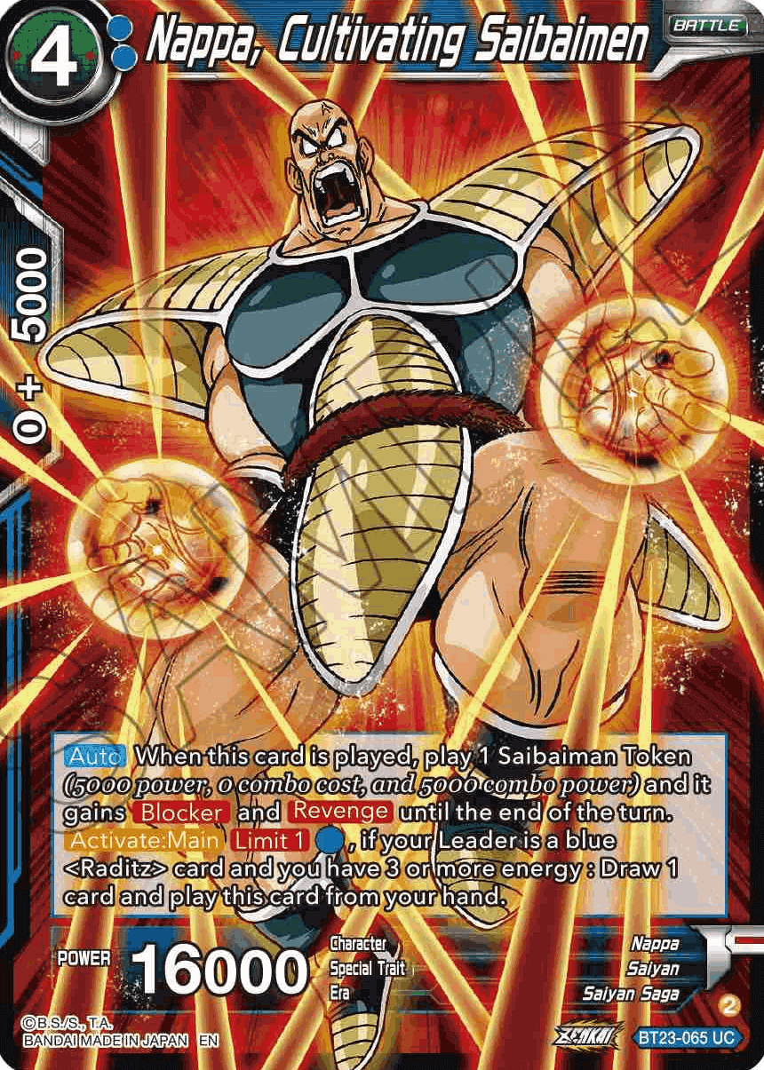 BT23-065 - Nappa, Cultivating Saibamen