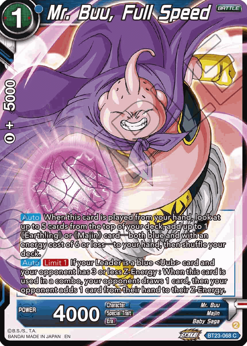 BT23-068 - Mr. Buu, Full Speed