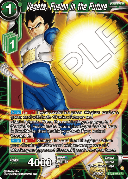 BT23-073 - Vegeta, Fusion in the Future