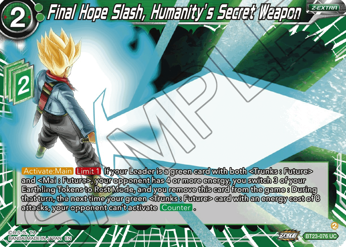 BT23-076 - Final Hope Slash, Humanity's Secret Weapon