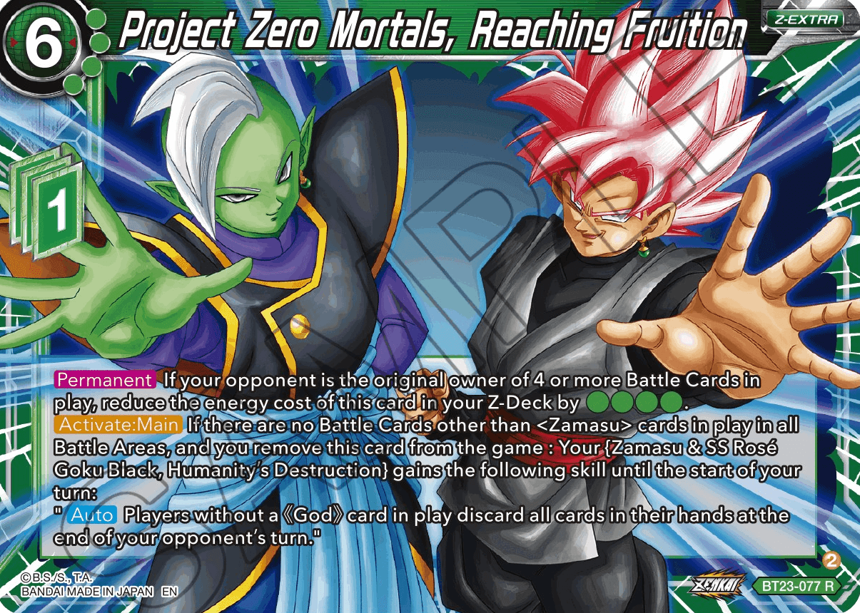 BT23-077 - Project Zero Mortals, Reaching Fruition