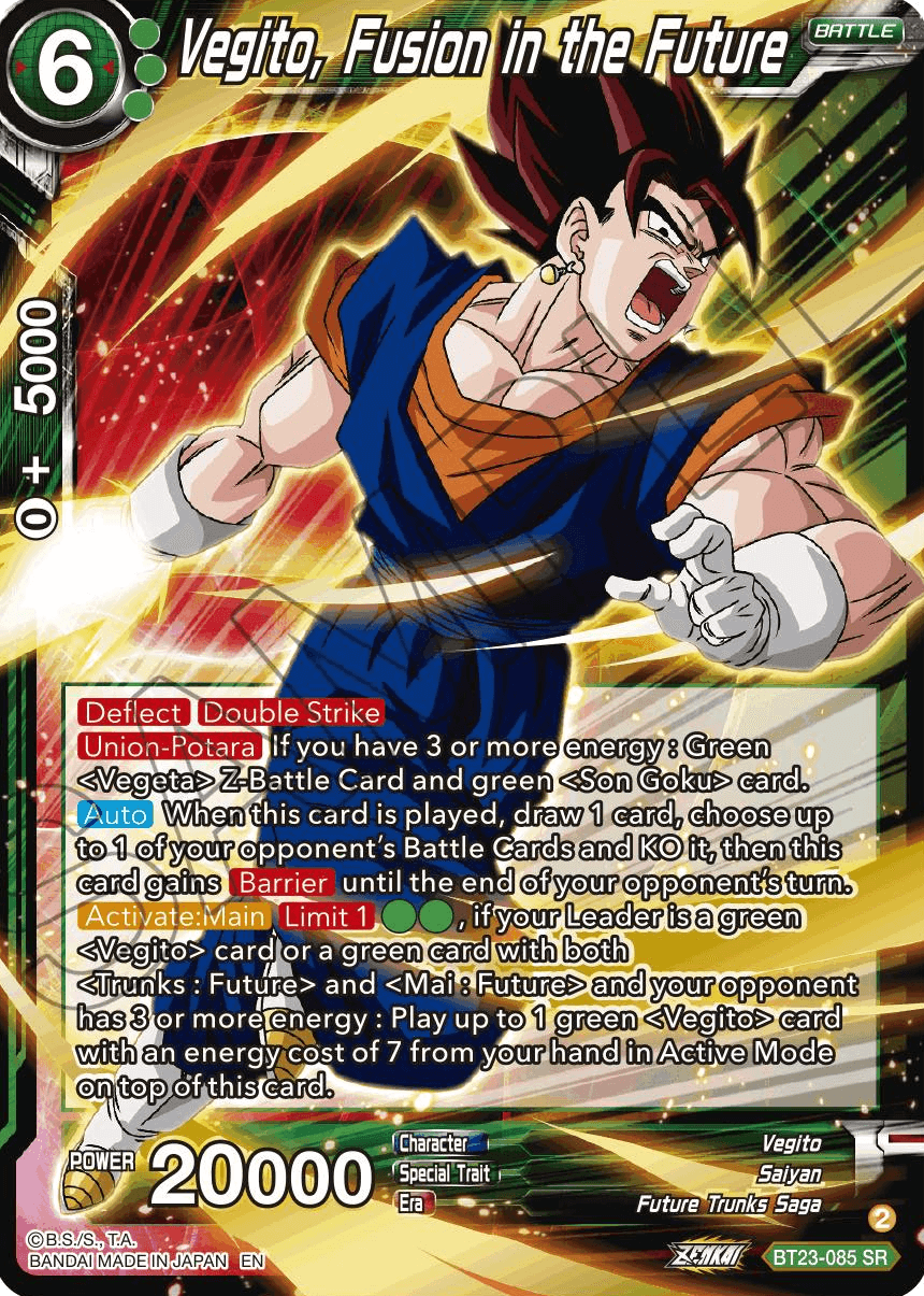 BT23-085 - Vegito, Fusion in the Future SR