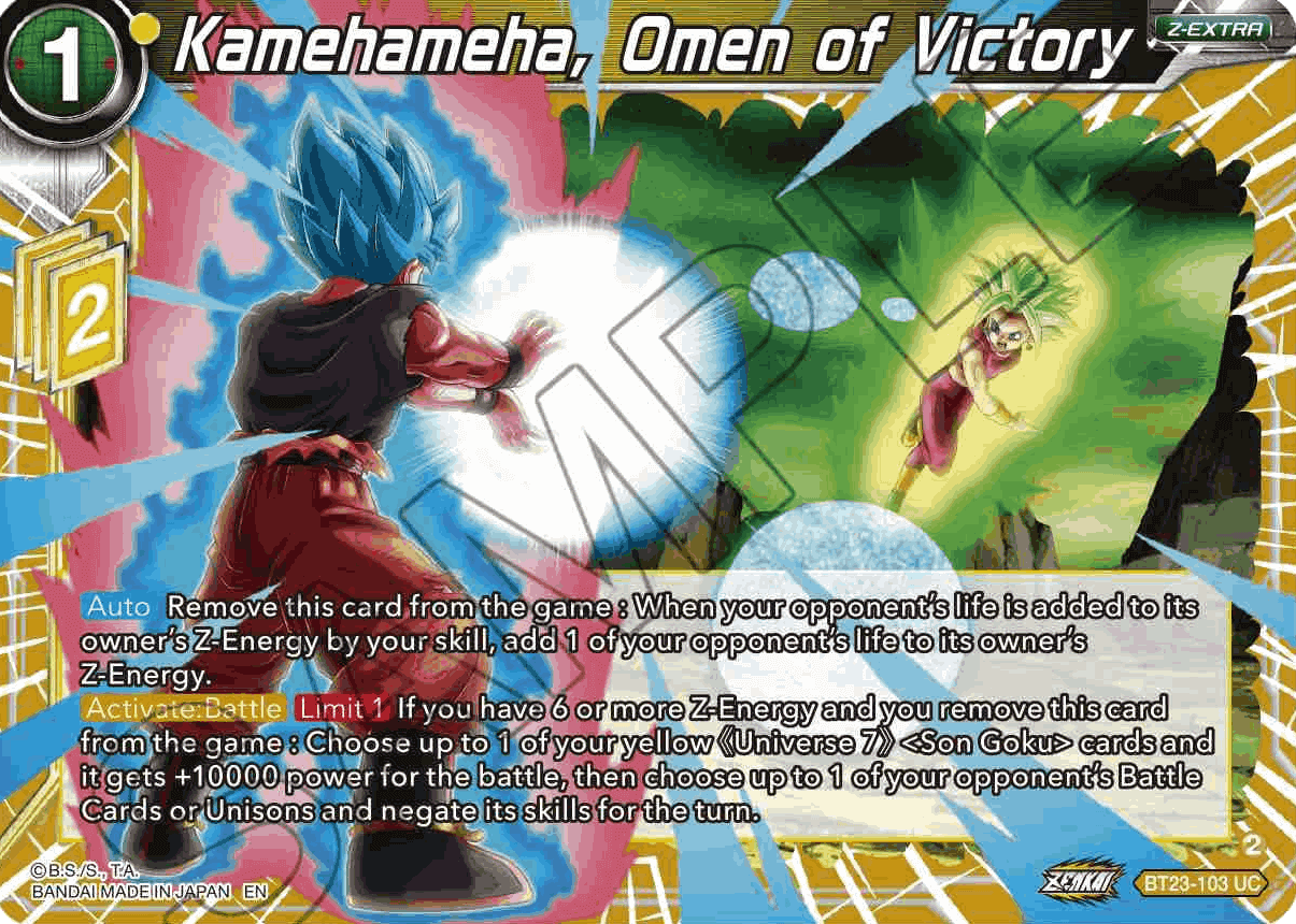 BT23-103 - Kamehameha, Omen of Victory