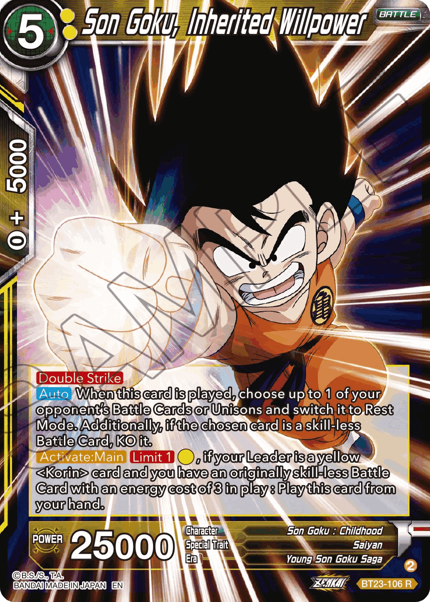 BT23-106 - Son Goku, Inherited Willpower