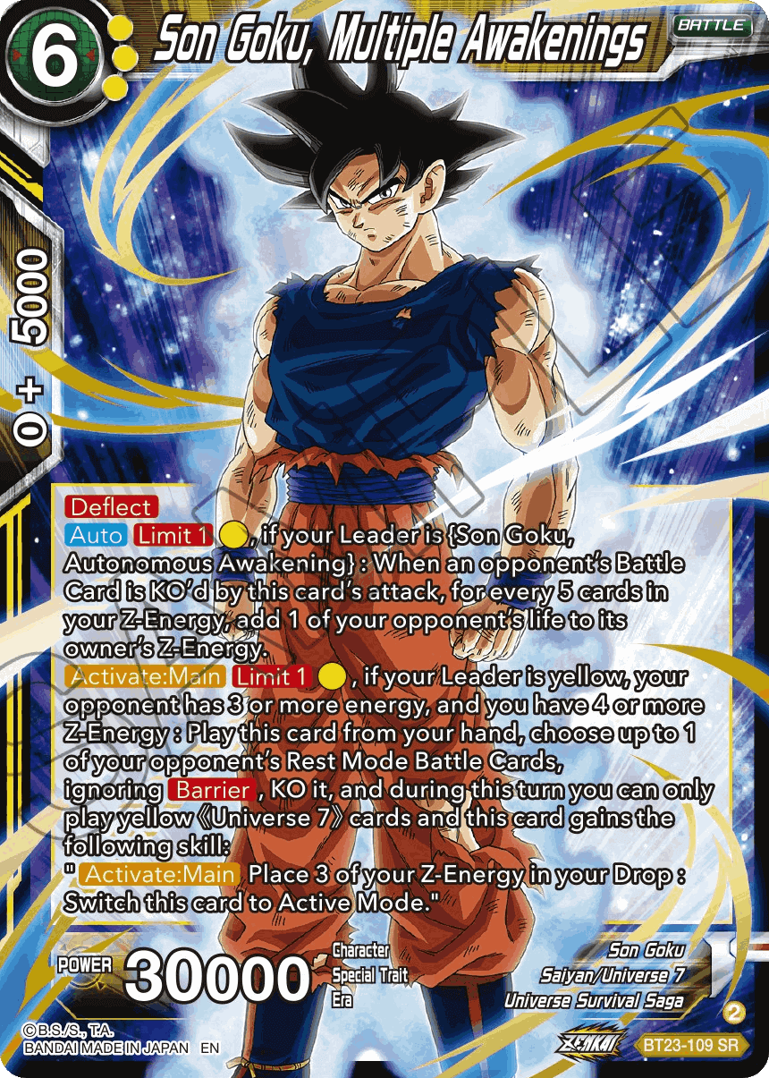 BT23-109 - Son Goku, Multiple Awakenings SR