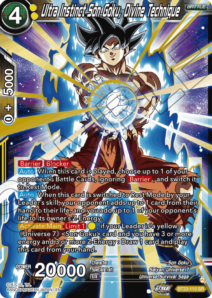 BT23-110 - Ultra Instinct Son Goku, Divine Technique SR