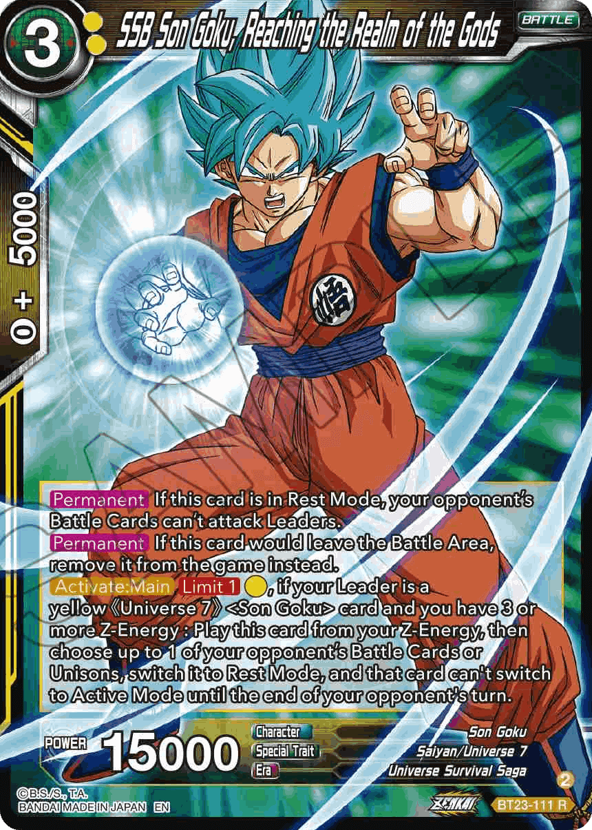 BT23-111 - SSB Son Goku, Reaching the Realm of the Gods