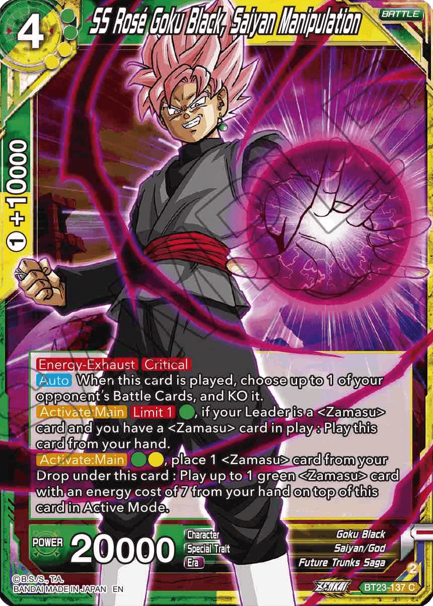 BT23-137 - SS Rose Goku Black, Saiyan Manipulation