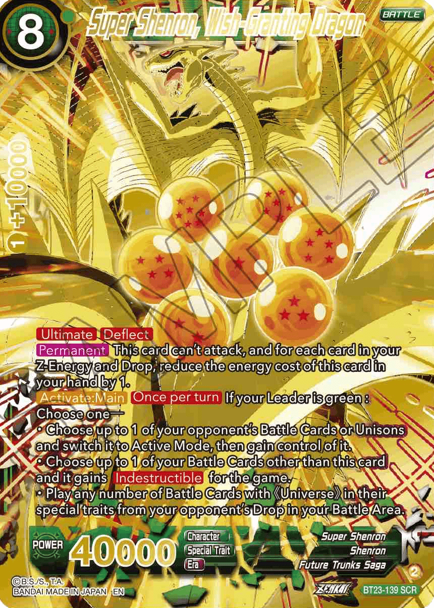 BT23-139 - Super Shenron, Wish-Granting Dragon SCR