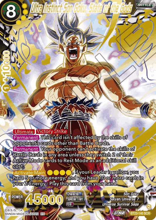 BT23-140 - Ultra Instinct Son Goku, State of the Gods SCR