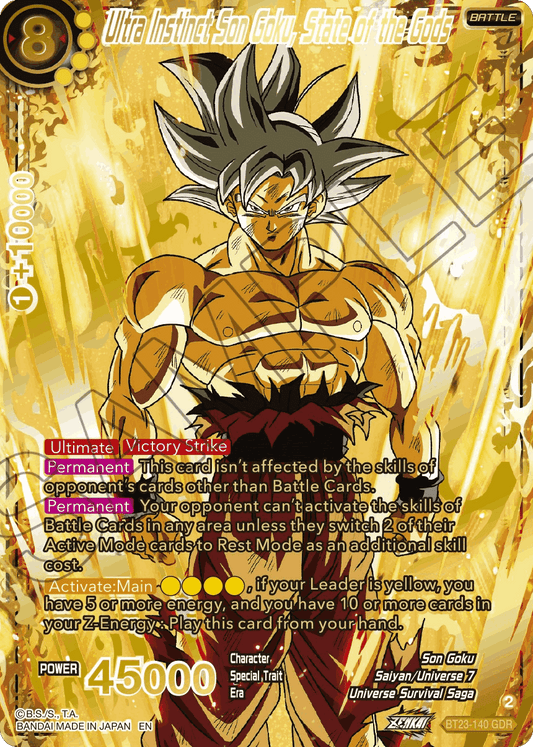 BT23-140 - Ultra Instinct Son Goku, State of the Gods GDR