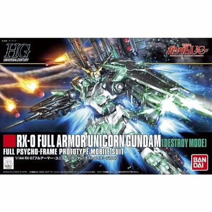 Bandai HG 1/144 RX-0 Full Armor Unicorn Gundam Destroy Mode Plastic Model Kit