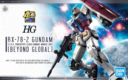 Bandai Gundam HG 1/144 RX-78-2 Gundam[Beyond Global] Gunpla Plastic Model Kit