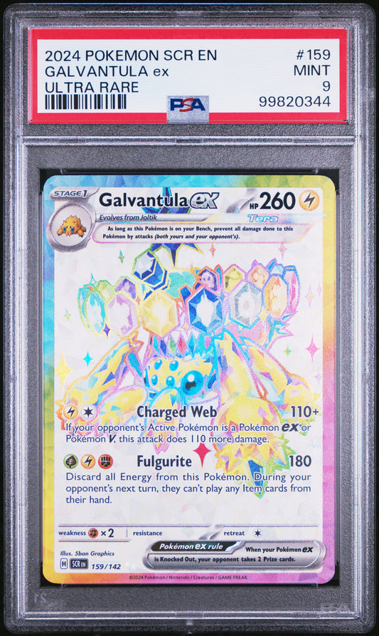 2024 POKEMON SCR EN-STELLAR CROWN #159 GALVANTULA ex ULTRA RARE PSA 9