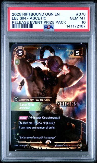 RIFTBOUND RELEASE EVENT PRIZE PACK SET SEQUENTIAL PSA 10