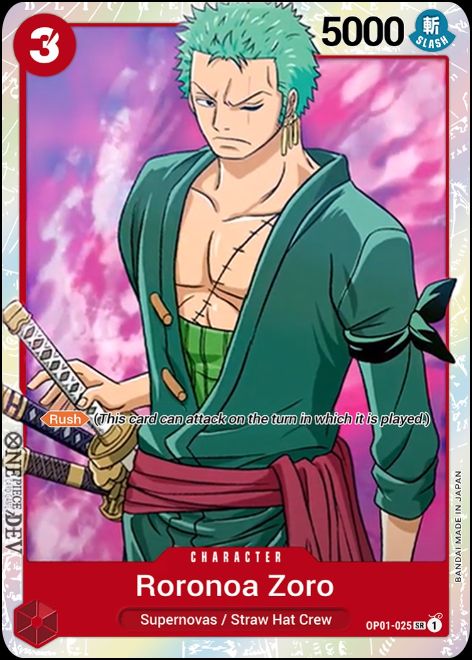OP01-025 - Roronoa Zoro SR