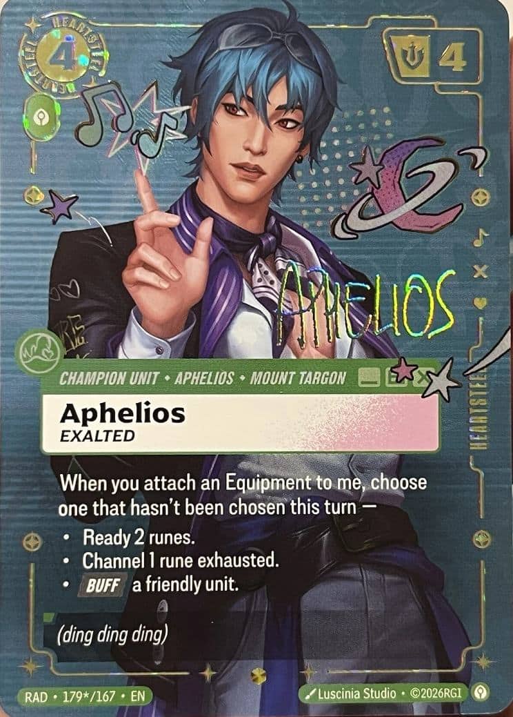 Aphelios, Exalted (Heartsteel Signature) (179*/167) - Radiance Foil